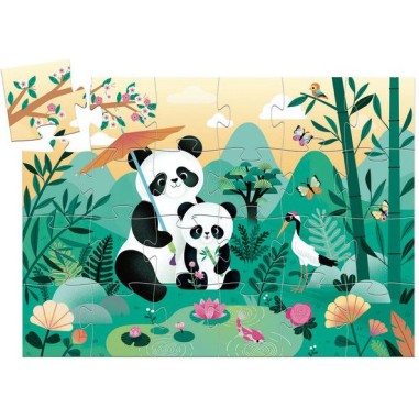 Puzzles silhouettes - Léo le Panda - 24 pcs - Djeco Puzzles silhouettes - Léo le Panda - 24 pcs - Djeco