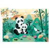 Puzzles silhouettes - Léo le Panda - 24 pcs - Djeco