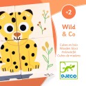 Cubes en bois : Wild and Co - Djeco