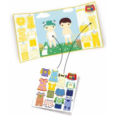 Stickers Pour Les Petits - Les Habits - Djeco Stickers Pour Les Petits - Les Habits - Djeco