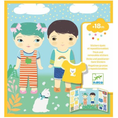Stickers Pour Les Petits - Les Habits - Djeco Stickers Pour Les Petits - Les Habits - Djeco