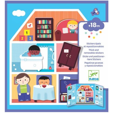 Créer avec des stickers La maison - Djeco Créer avec des stickers La maison - Djeco