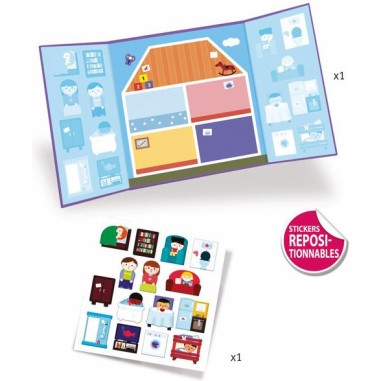 Créer avec des stickers La maison - Djeco Créer avec des stickers La maison - Djeco