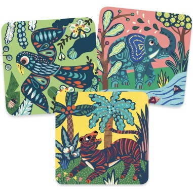 Cartes à  gratter pour les petits - Grosses bêtes - Djeco Cartes à  gratter pour les petits - Grosses bêtes - Djeco