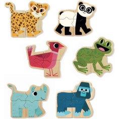 Puzzle Animaux Magnétiques : Mixanimo - Djeco 2
