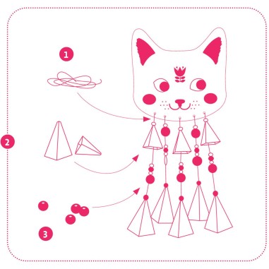 Kitty carillon à créer - Do it Yourself - Djeco Kitty carillon à créer - Do it Yourself - Djeco