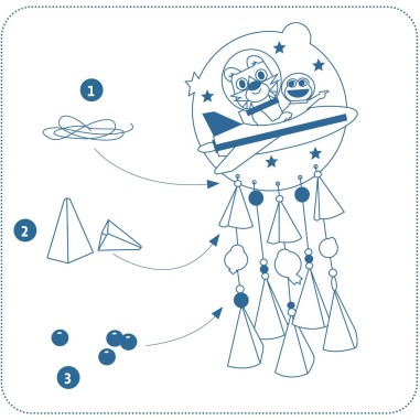 Stars carillon à créer - Do it Yourself - Djeco Stars carillon à créer - Do it Yourself - Djeco