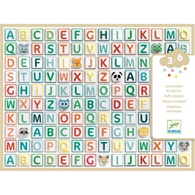 Stickers pour les petits - Gommettes alphabet - Djeco Stickers pour les petits - Gommettes alphabet - Djeco