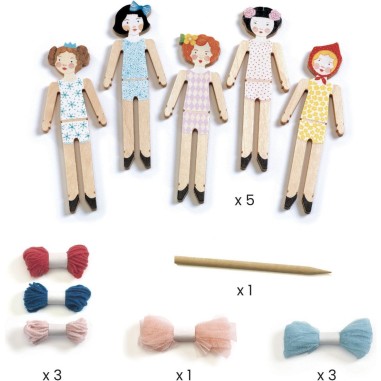 Coffret créatif : Poupées à créer : Sweet night - Djeco Coffret créatif : Poupées à créer : Sweet night - Djeco