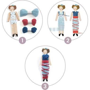 Coffret créatif : Poupées à créer : Sweet night - Djeco Coffret créatif : Poupées à créer : Sweet night - Djeco