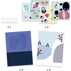 Créer avec du papier : Les câlins - Djeco 2