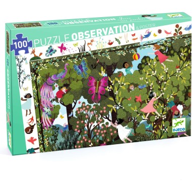 Puzzle Observation - Jeux au Jardin - 100 Pièces - Djeco