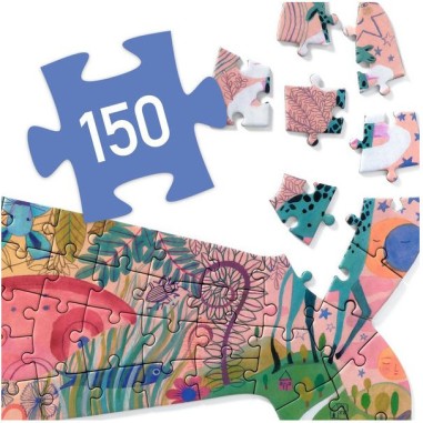 Puzzle Puzz'Art - Whale 150 pièces - Djeco Puzzle Puzz'Art - Whale 150 pièces - Djeco