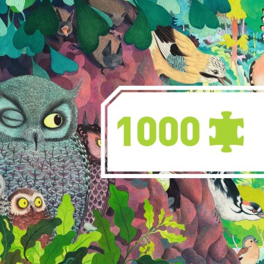 Puzzle Gallery - Owls and Birds 1000 pièces - Djeco Puzzle Gallery - Owls and Birds 1000 pièces - Djeco