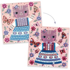 4 tableaux avec mosaïques stickers - Djeco 2