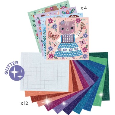 4 tableaux avec mosaïques stickers - Djeco 4 tableaux avec mosaïques stickers - Djeco