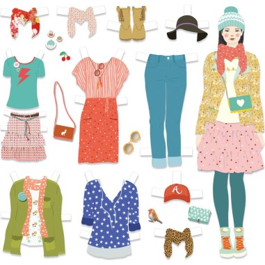 Kit créatif Au bonheur des filles : Oh! la mode : Le grand dressing - Djeco Kit créatif Au bonheur des filles : Oh! la mode : Le grand dressing - Djeco