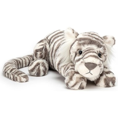 Sacha Tigre Blanc Grande Peluche Jellycat (46cm)