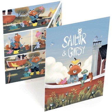 Décalcomanies Bd à créer Sailor et Gipsy - Djeco Décalcomanies Bd à créer Sailor et Gipsy - Djeco