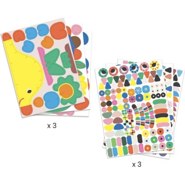 Jeu d'assemblage : 3 animaux 3D - Djeco Jeu d'assemblage : 3 animaux 3D - Djeco