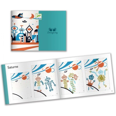 Tampons Mix and Match : Alien robots - Djeco Tampons Mix and Match : Alien robots - Djeco