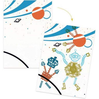 Tampons Mix and Match : Alien robots - Djeco Tampons Mix and Match : Alien robots - Djeco