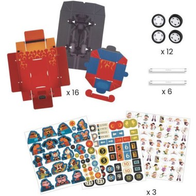 3 voitures de course à créer - Do it Yourself - Djeco 3 voitures de course à créer - Do it Yourself - Djeco