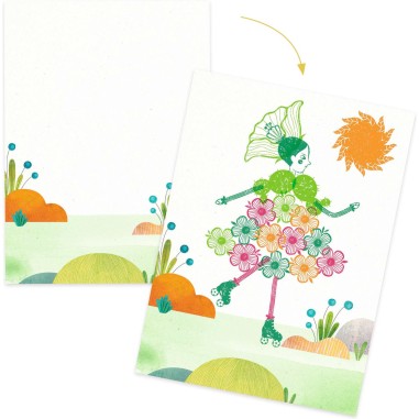 Coffret Tampons Mix et Match Flower Girls - Djeco Coffret Tampons Mix et Match Flower Girls - Djeco