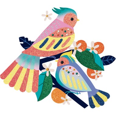 Tableaux à paillettes et strass Paradisio de - Djeco Tableaux à paillettes et strass Paradisio de - Djeco