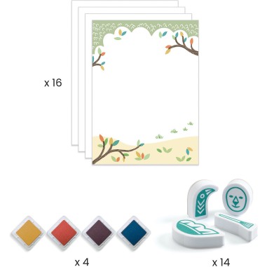 Coffret Tampons Mix and Match Surprising Animals - Djeco Coffret Tampons Mix and Match Surprising Animals - Djeco