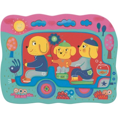 Coloriage pour les petits - Caché en route - Djeco Coloriage pour les petits - Caché en route - Djeco