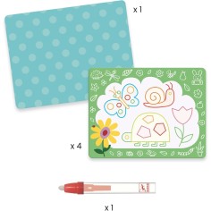 Pochette de coloriage à eau sur la plage - Djeco 2