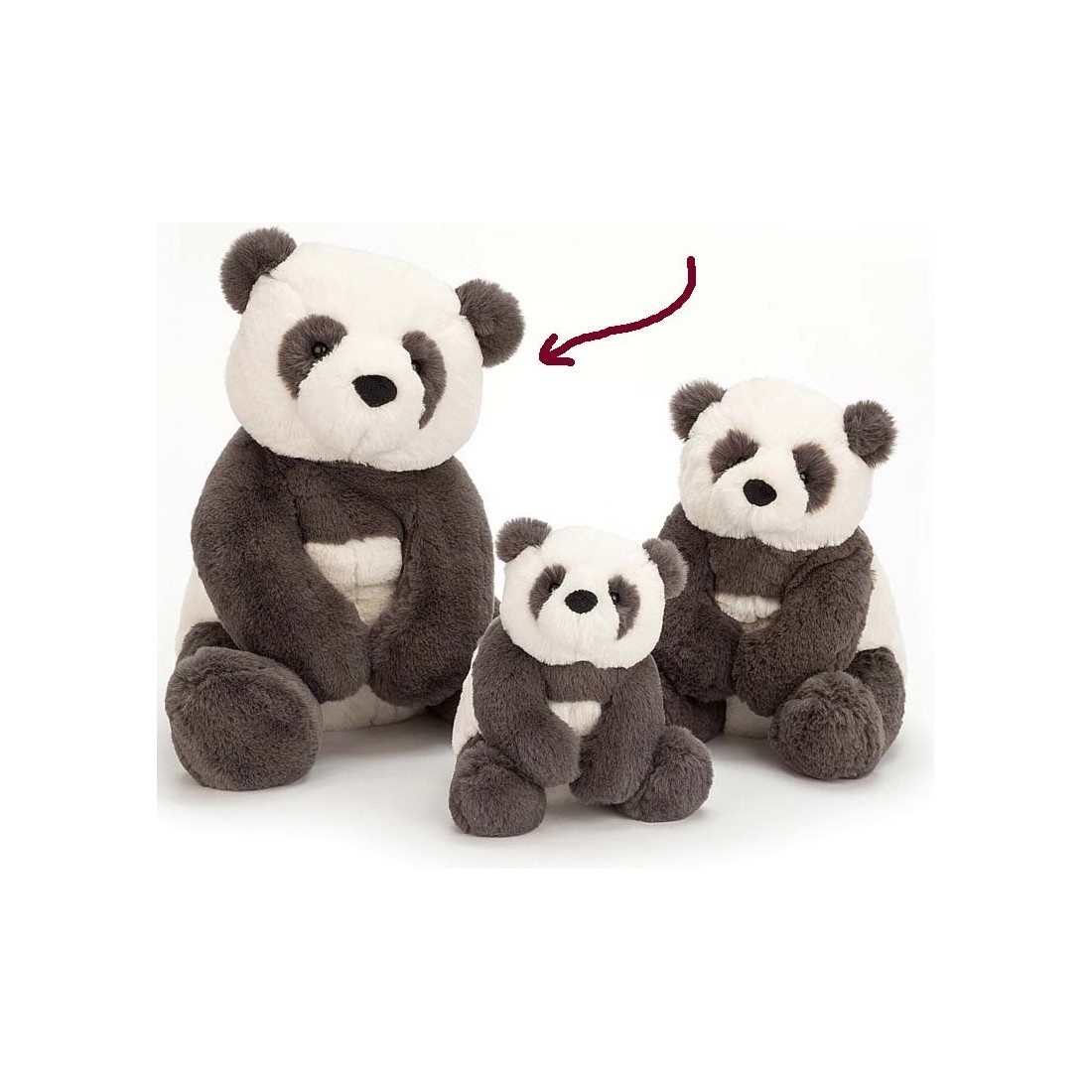 LEIhhdy 80cm-100cm 1PC Joli Panda avec écharpe en Peluche Oreiller