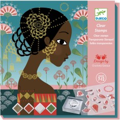 Coffret Tampons Transparents Motifs et Parures - Djeco