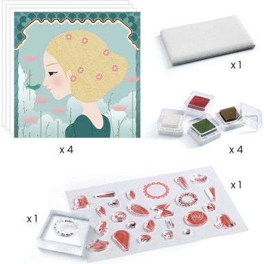 Coffret Tampons Transparents Motifs et Parures - Djeco Coffret Tampons Transparents Motifs et Parures - Djeco