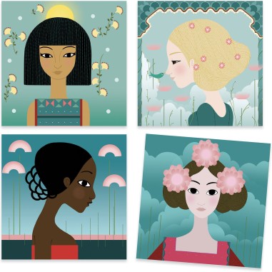 Coffret Tampons Transparents Motifs et Parures - Djeco Coffret Tampons Transparents Motifs et Parures - Djeco