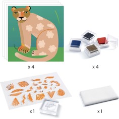Coffret Tampons Transparents Motifs et Pelages - Djeco 2