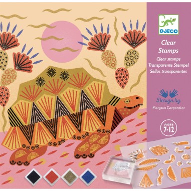 Coffret Tampons Transparents Motifs et Pelages - Djeco Coffret Tampons Transparents Motifs et Pelages - Djeco