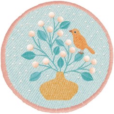 Trousse double compartiments motifs romantiques - Djeco 2