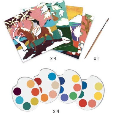 Polynésie - Cartes à Peindre façon Paul Gauguin - Djeco Polynésie - Cartes à Peindre façon Paul Gauguin - Djeco