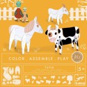 Kit Colorie, Assemble et Joue Animaux de la Ferme - Djeco