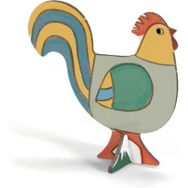 Kit Colorie, Assemble et Joue Animaux de la Ferme - Djeco Kit Colorie, Assemble et Joue Animaux de la Ferme - Djeco