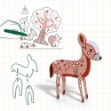 Kit Colorie, Assemble et Joue Animaux de la Forêt - Djeco Kit Colorie, Assemble et Joue Animaux de la Forêt - Djeco