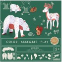 Kit Colorie, Assemble et Joue Animaux de la Forêt - Djeco Kit Colorie, Assemble et Joue Animaux de la Forêt - Djeco