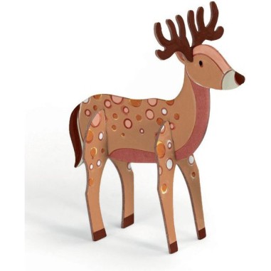 Kit Colorie, Assemble et Joue Animaux de la Forêt - Djeco Kit Colorie, Assemble et Joue Animaux de la Forêt - Djeco