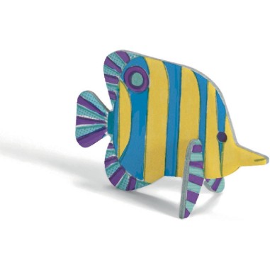 Kit Colorie, Assemble et Joue Animaux de la Mer - Djeco Kit Colorie, Assemble et Joue Animaux de la Mer - Djeco