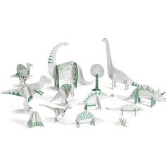 Colorie assemble et joue Diy Dinosaures - Djeco 2