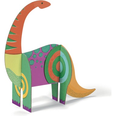 Colorie assemble et joue Diy Dinosaures - Djeco Colorie assemble et joue Diy Dinosaures - Djeco