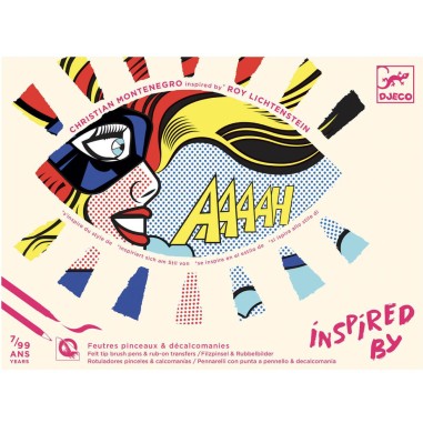 Feutres pinceaux et décalcomanies Heros - Inspired by - Djeco Feutres pinceaux et décalcomanies Heros - Inspired by - Djeco