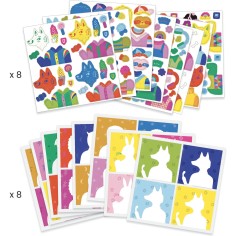 Créer avec des stickers Totally pop - Inspired by - Djeco 2